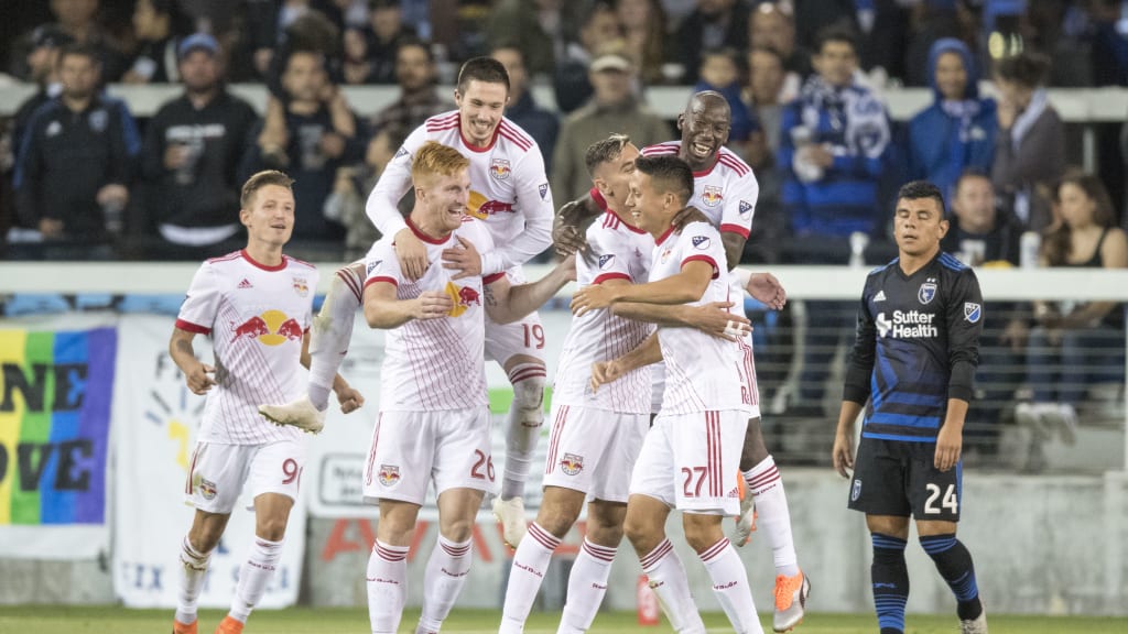 New York Red Bulls Jersey Adidas Size L 2018 Home BNWT MLS